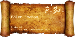 Palen Zsanna névjegykártya